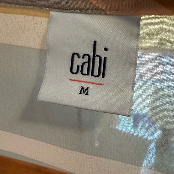 CAbi Striped V-Neck Sleeveless Camisole in Peach, Blue and Black - Picture 2 of 3